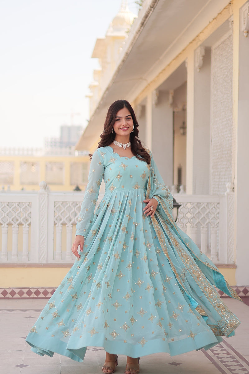 Georgette Readymade Gown