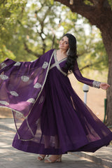 PREMIUM READYMADE ALIA CUT GOWN WITH DUPATTA SET