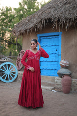 Maroon Color Navratri Gown